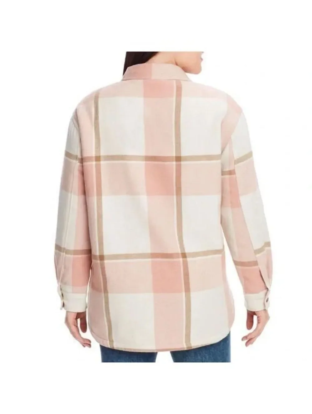#7 Members Mark Pink Plaid Jacket Size L - Picture 2 of 5